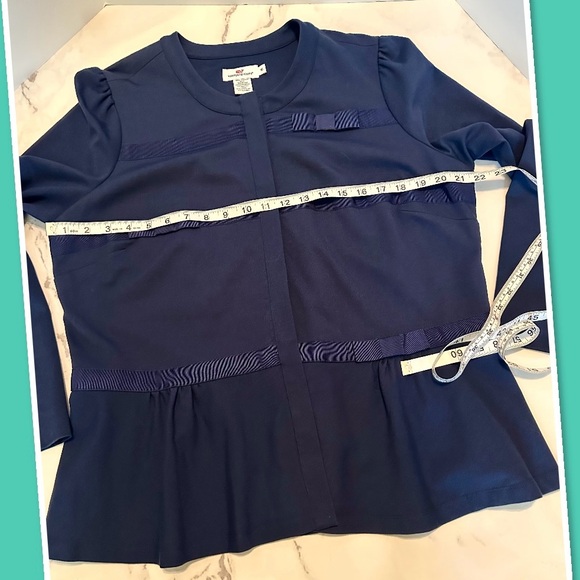 Vineyard Vines Navy Grosgrain bow Ponte jacket (EUC) - Picture 5 of 12